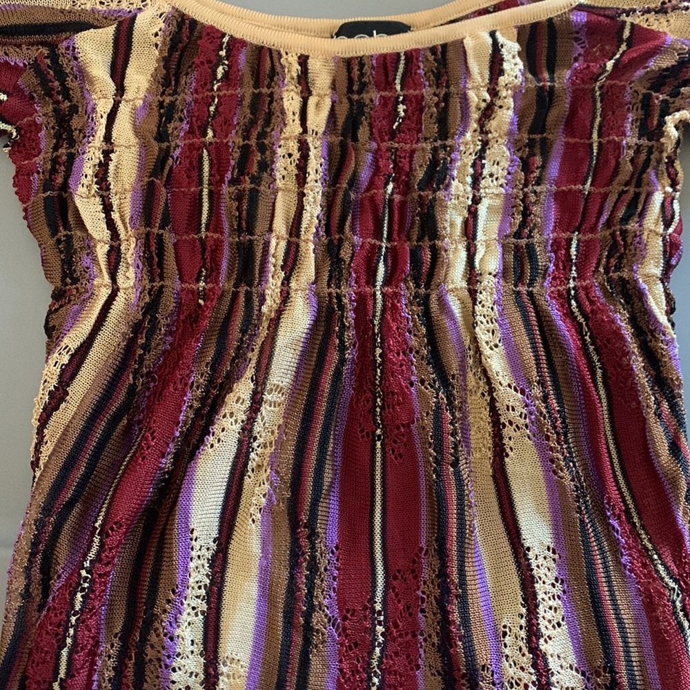 Multicolored Scoop-Neck Bebe Top - image 6